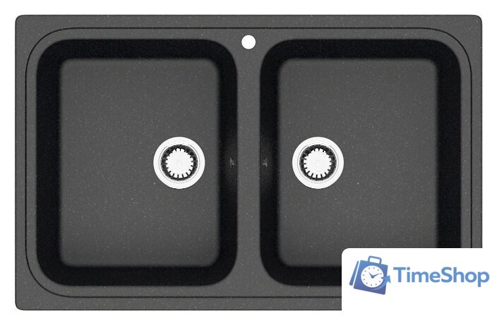 Кухонная мойка MARRBAXX Карельский камень модель 20/Q4 F020Q004 (черный) - Изображение №1 — Интернет-магазин Time-Shop