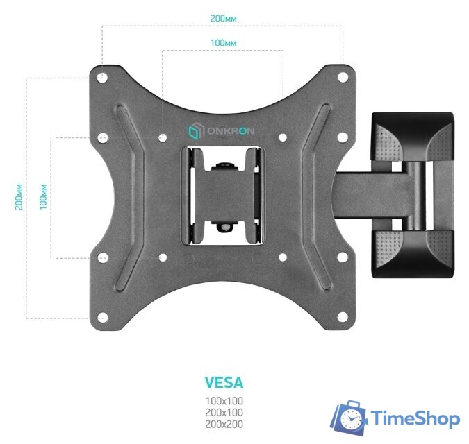 Кронштейн для телевизора Onkron M2S (черный) - Изображение №2 — Интернет-магазин Time-Shop