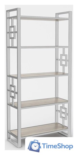 Стеллаж Hype Mebel Квадро 80x200 (белый/древесина белая) - Изображение №1 — Интернет-магазин Time-Shop
