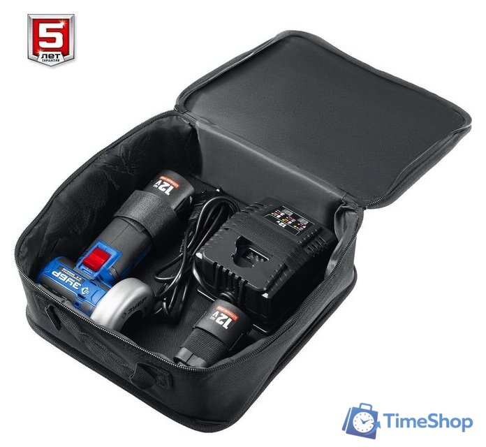 Угловая шлифмашина Зубр Профессионал AB-76-22 (с 2-мя АКБ, сумка) - Изображение №13 — Интернет-магазин Time-Shop