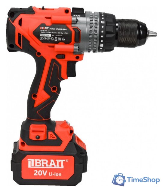 Дрель-шуруповерт Brait BCDI20-4PUMBL PRO (с 1-м АКБ, кейс) - Изображение №6 — Интернет-магазин Time-Shop