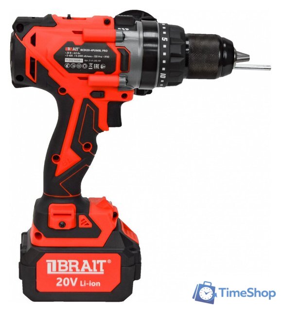 Дрель-шуруповерт Brait BCDI20-4PUMBL PRO (с 1-м АКБ, кейс) - Изображение №4 — Интернет-магазин Time-Shop