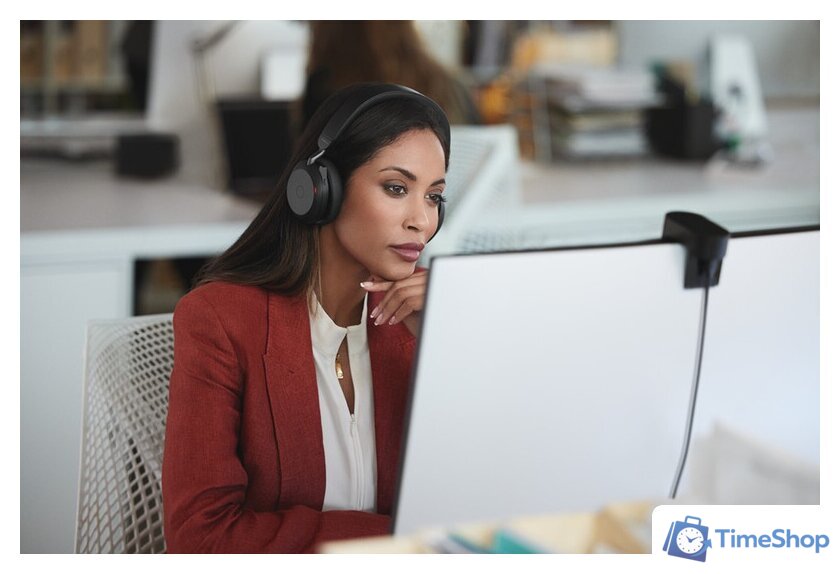 Офисная гарнитура Jabra Evolve2 75 UC Stereo USB-A (черный) - Изображение №8 — Интернет-магазин Time-Shop