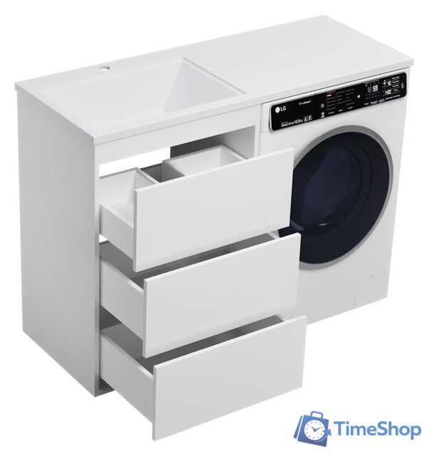  Brevita Тумба под умывальник Grafit 60 GRA-01060-023Я (левый, белый) - Изображение №5 — Интернет-магазин Time-Shop