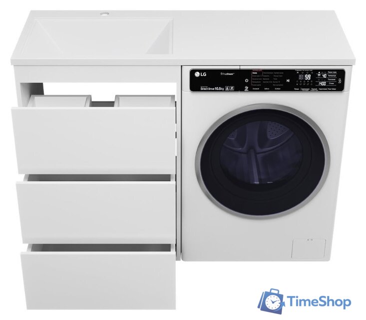  Brevita Тумба под умывальник Grafit 60 GRA-01060-023Я (левый, белый) - Изображение №3 — Интернет-магазин Time-Shop