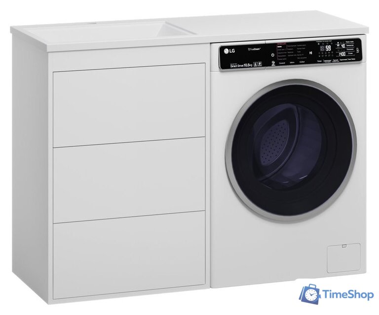  Brevita Тумба под умывальник Grafit 60 GRA-01060-023Я (левый, белый) - Изображение №4 — Интернет-магазин Time-Shop