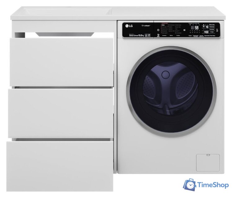  Brevita Тумба под умывальник Grafit 60 GRA-01060-023Я (левый, белый) - Изображение №2 — Интернет-магазин Time-Shop