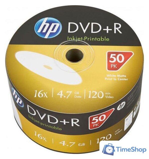 DVD+R диск HP 4.7Gb 16x 69304 (50 шт.) - Изображение №1 — Интернет-магазин Time-Shop