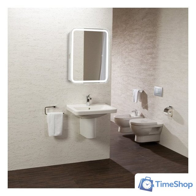  Doratiz Шкаф с зеркалом Doratiz Аква Плюс 50 2711.936 (белый,с подсветкой) - Изображение №4 — Интернет-магазин Time-Shop