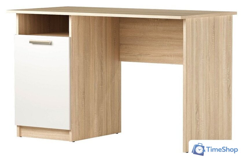 Стол Памир ПКС-12 (дуб сонома/белый глянец) - Изображение №1 — Интернет-магазин Time-Shop