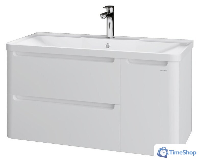  Grossman Тумба под умывальник Адель 90 см подвесная (белый) - Изображение №1 — Интернет-магазин Time-Shop