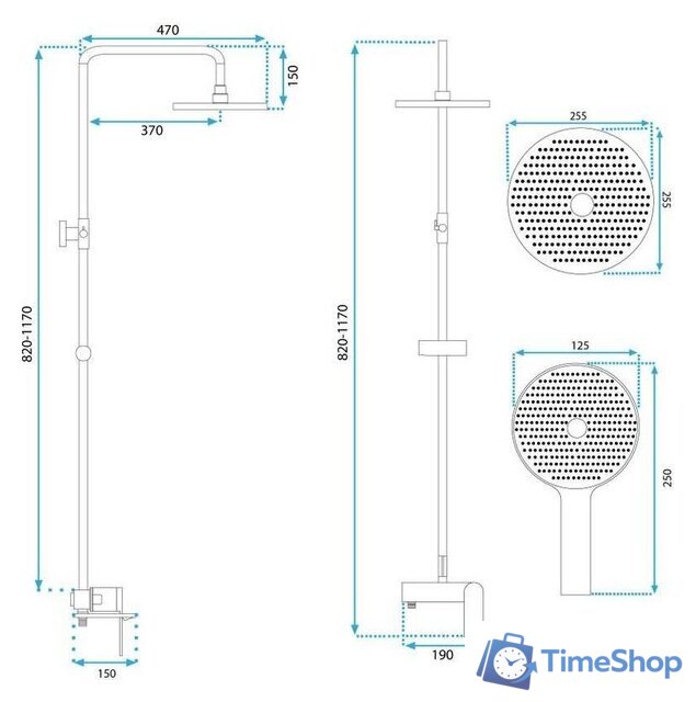 Душевая система  Rea Marco REA-P8548 - Изображение №9 — Интернет-магазин Time-Shop