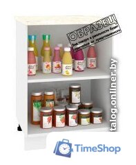 Шкаф напольный Кортекс-мебель Корнелия Лира НШ60р (дуб сонома/марсель) - Изображение №4 — Интернет-магазин Time-Shop