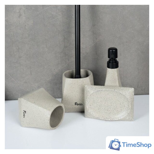 Аксессуары для ванной и туалета FORA Volcano (4 предмета) - Изображение №8 — Интернет-магазин Time-Shop