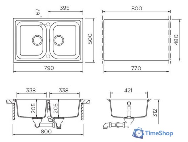 Кухонная мойка Schock Formhaus 80 (оникс) - Изображение №2 — Интернет-магазин Time-Shop