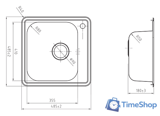 Кухонная мойка IDDIS Strit STR48S0i77 - Изображение №2 — Интернет-магазин Time-Shop