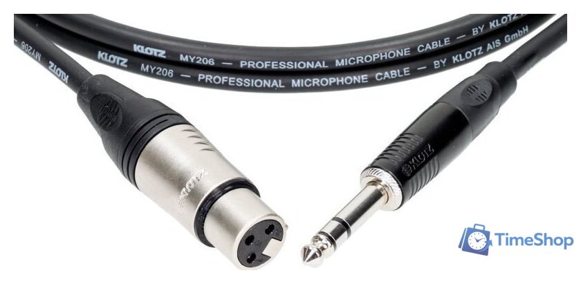 Кабель Klotz M1FS1K0200 (2 м, черный) - Изображение №2 — Интернет-магазин Time-Shop