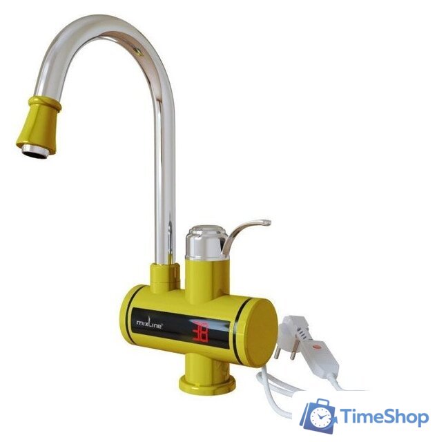 Проточный электрический водонагреватель-кран Mixline WH-003 (золото) - Изображение №1 — Интернет-магазин Time-Shop