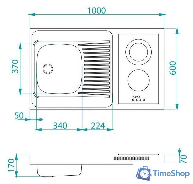Кухонная мойка Alveus Combi Ceral 100 1136495 - Изображение №4 — Интернет-магазин Time-Shop