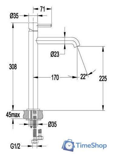 Смеситель Grocenberg GB3029 (золото матовый) - Изображение №7 — Интернет-магазин Time-Shop