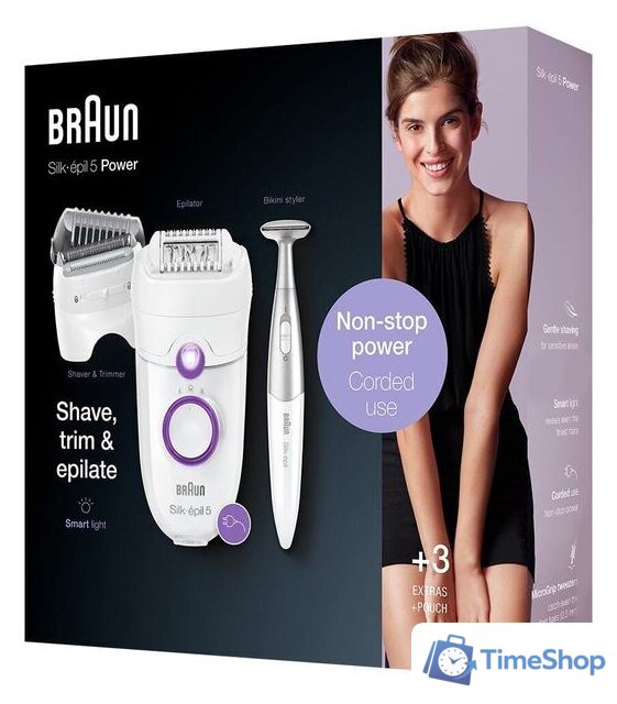 Эпилятор Braun Silk-epil 5 Series 5-825P - Изображение №10 — Интернет-магазин Time-Shop