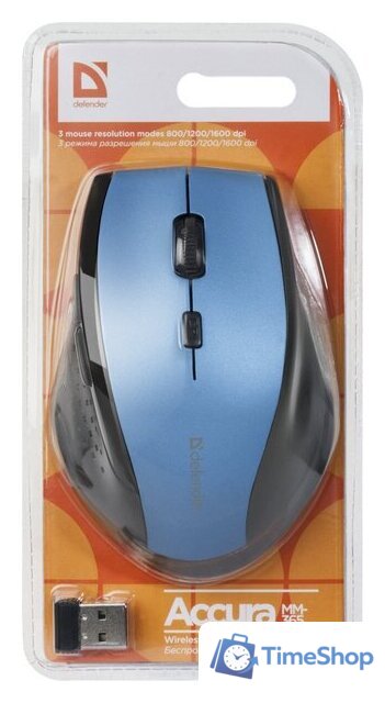Мышь Defender Accura MM-365 (синий) - Изображение №4 — Интернет-магазин Time-Shop