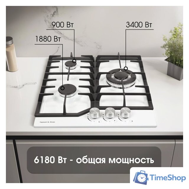 Варочная панель Zigmund & Shtain G 22.4 W - Изображение №3 — Интернет-магазин Time-Shop