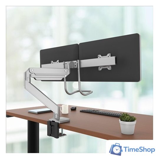 Кронштейн для монитора Fellowes Eppa Dual Crossbar Monitor Arm (серебристый) - Изображение №4 — Интернет-магазин Time-Shop