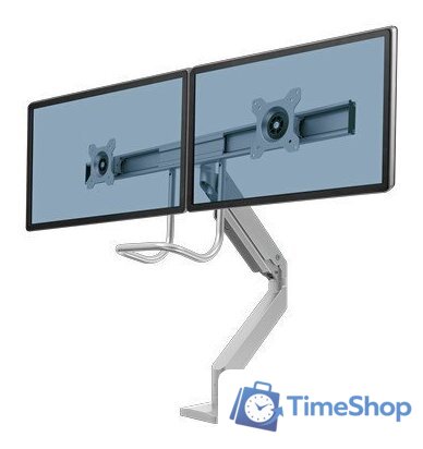 Кронштейн для монитора Fellowes Eppa Dual Crossbar Monitor Arm (серебристый) - Изображение №2 — Интернет-магазин Time-Shop