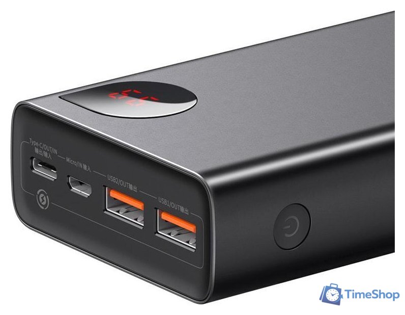 Внешний аккумулятор Baseus Adaman Metal Digital Display PPIMDA-D01 20000mAh (черный) - Изображение №4 — Интернет-магазин Time-Shop