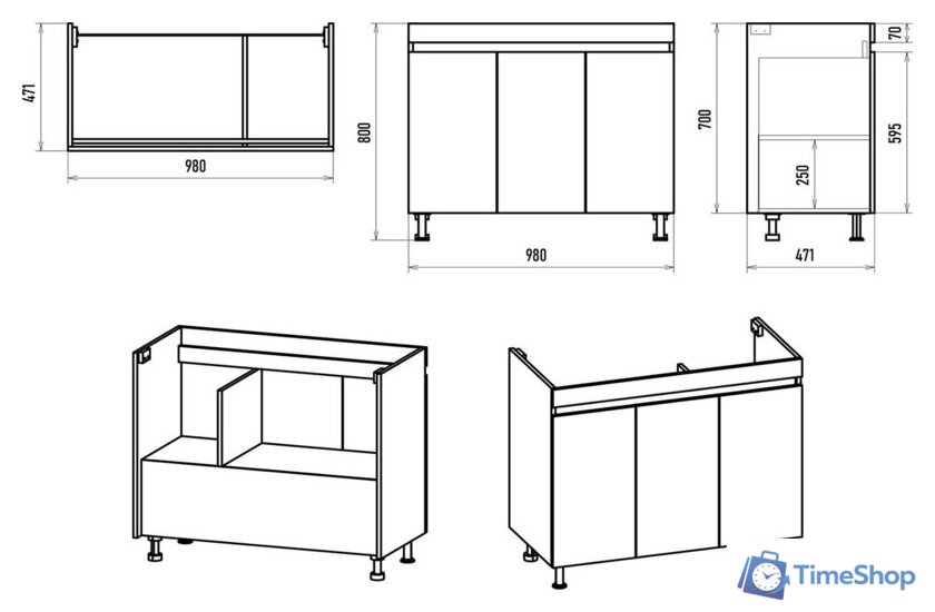  Misty Тумба с умывальником Енисей 100 Э-Ени01100-0112Я+10.150.01000.001 - Изображение №8 — Интернет-магазин Time-Shop