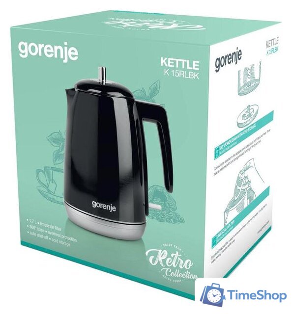 Электрический чайник Gorenje K15RLBK - Изображение №3 — Интернет-магазин Time-Shop