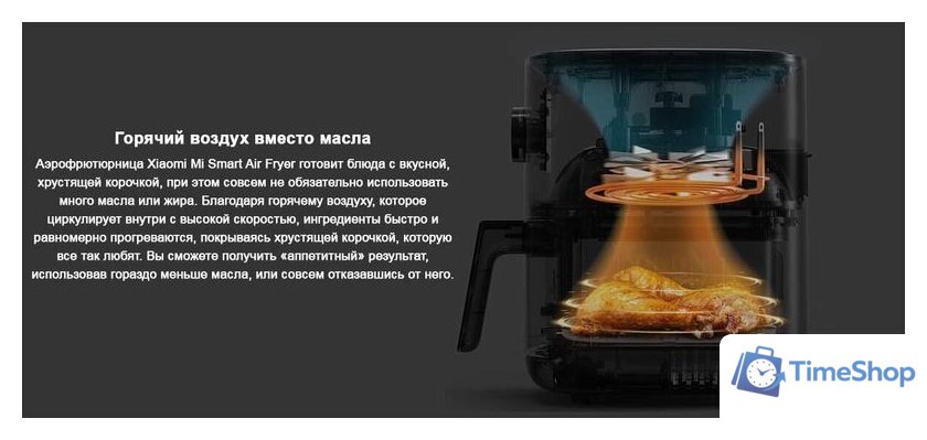 Аэрогриль (аэрофритюрница) Xiaomi Mi Smart Air Fryer 3.5L MAF02 (международная версия) - Изображение №7 — Интернет-магазин Time-Shop