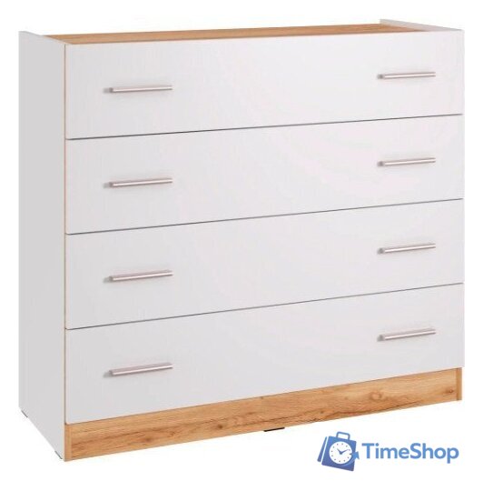 Комод НК-Мебель Fresco КМ-100N 72518529 (белый/дуб вотан) - Изображение №1 — Интернет-магазин Time-Shop