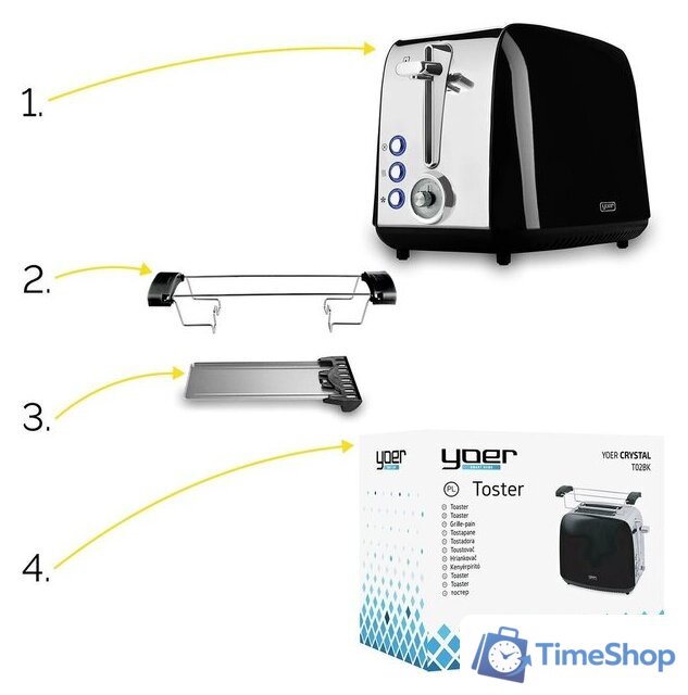 Тостер Yoer Crystal T02BK - Изображение №10 — Интернет-магазин Time-Shop