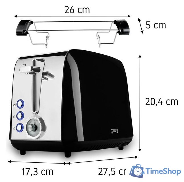 Тостер Yoer Crystal T02BK - Изображение №9 — Интернет-магазин Time-Shop
