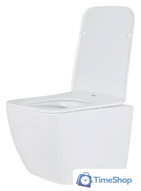 Унитаз подвесной Roxen Cube One Rimless 6 в 1 StounFix Dual Fresh 543879 (кнопка: черный матовый) - Изображение №5 — Интернет-магазин Time-Shop