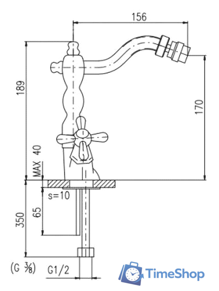 Смеситель Slezak RAV Морава Ретро MK120.5/9SM - Изображение №3 — Интернет-магазин Time-Shop