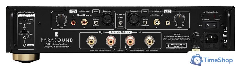 Усилитель мощности Parasound A 23+ (черный) - Изображение №2 — Интернет-магазин Time-Shop