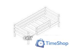 Кровать-тахта Мебельград Соня вариант 4 (массив сосны белый) - Изображение №2 — Интернет-магазин Time-Shop