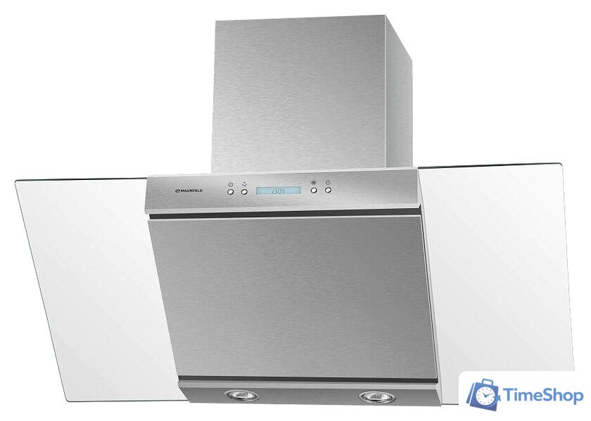 Кухонная вытяжка MAUNFELD Gloria 90 (нержавеющая сталь/прозрачное стекло) - Изображение №1 — Интернет-магазин Time-Shop