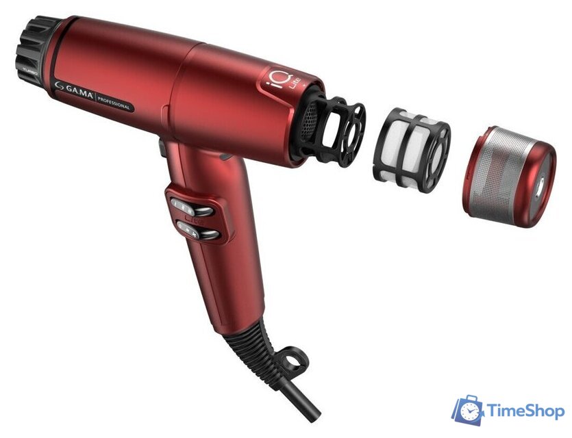 Фен GA.MA IQ Lite Max (красный) - Изображение №12 — Интернет-магазин Time-Shop