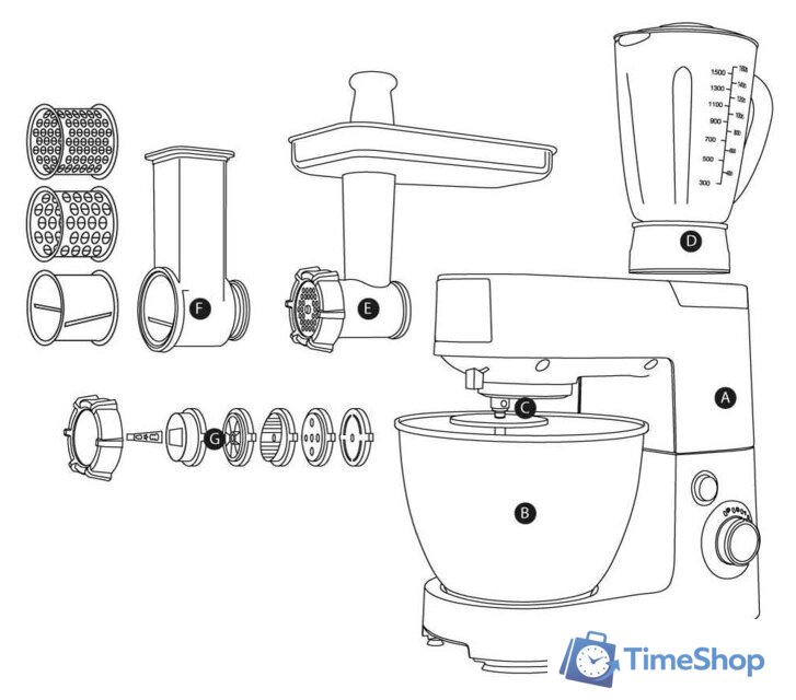 Кухонная машина G21 Promesso Aluminium - Изображение №19 — Интернет-магазин Time-Shop