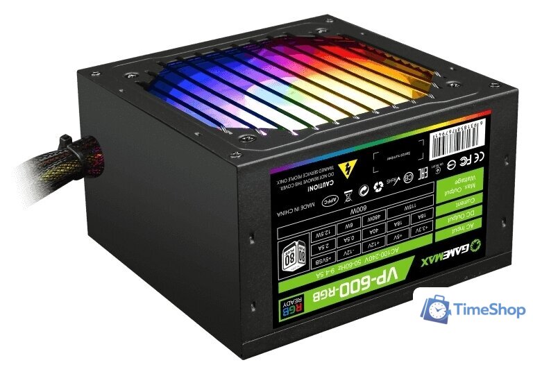 Блок питания GameMax VP-600-RGB - Изображение №1 — Интернет-магазин Time-Shop