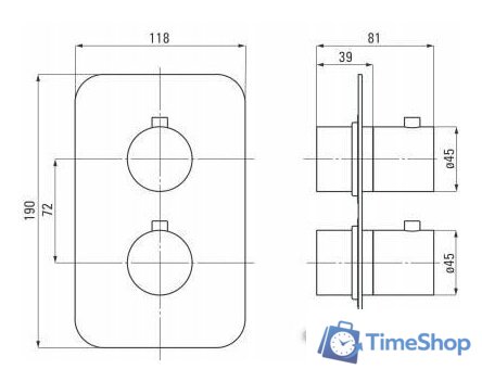 Смеситель без скрытого механизма Deante Box BXY 0EBT - Изображение №2 — Интернет-магазин Time-Shop