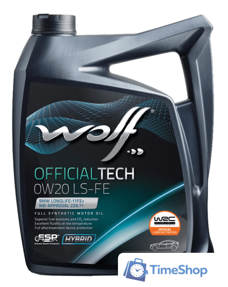 Моторное масло Wolf OfficialTech 0W-20 LS-FE 4л - Изображение №1 — Интернет-магазин Time-Shop
