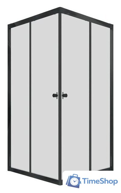 Душевой уголок Triton Вента Блэк А1 100х100 без поддона (прозрачное стекло) - Изображение №1 — Интернет-магазин Time-Shop