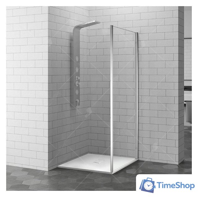 Душевая стенка RGW Z-02 100 (хром/прозрачное стекло) - Изображение №2 — Интернет-магазин Time-Shop