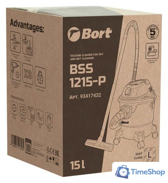 Пылесос Bort BSS-1215-P - Изображение №9 — Интернет-магазин Time-Shop