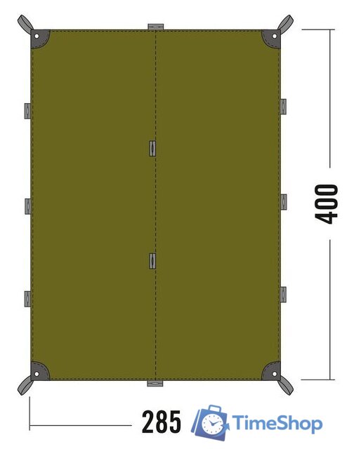 Тент Tatonka Tarp 4 (светло-оливковый) - Изображение №2 — Интернет-магазин Time-Shop